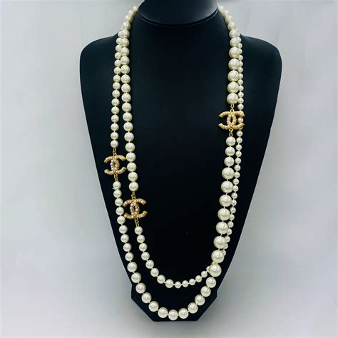 chanel pearl necklace canada|authentic chanel necklaces.